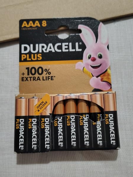 Duracell Plus Pile Alcaline AAA MN2400 8 Pezzi