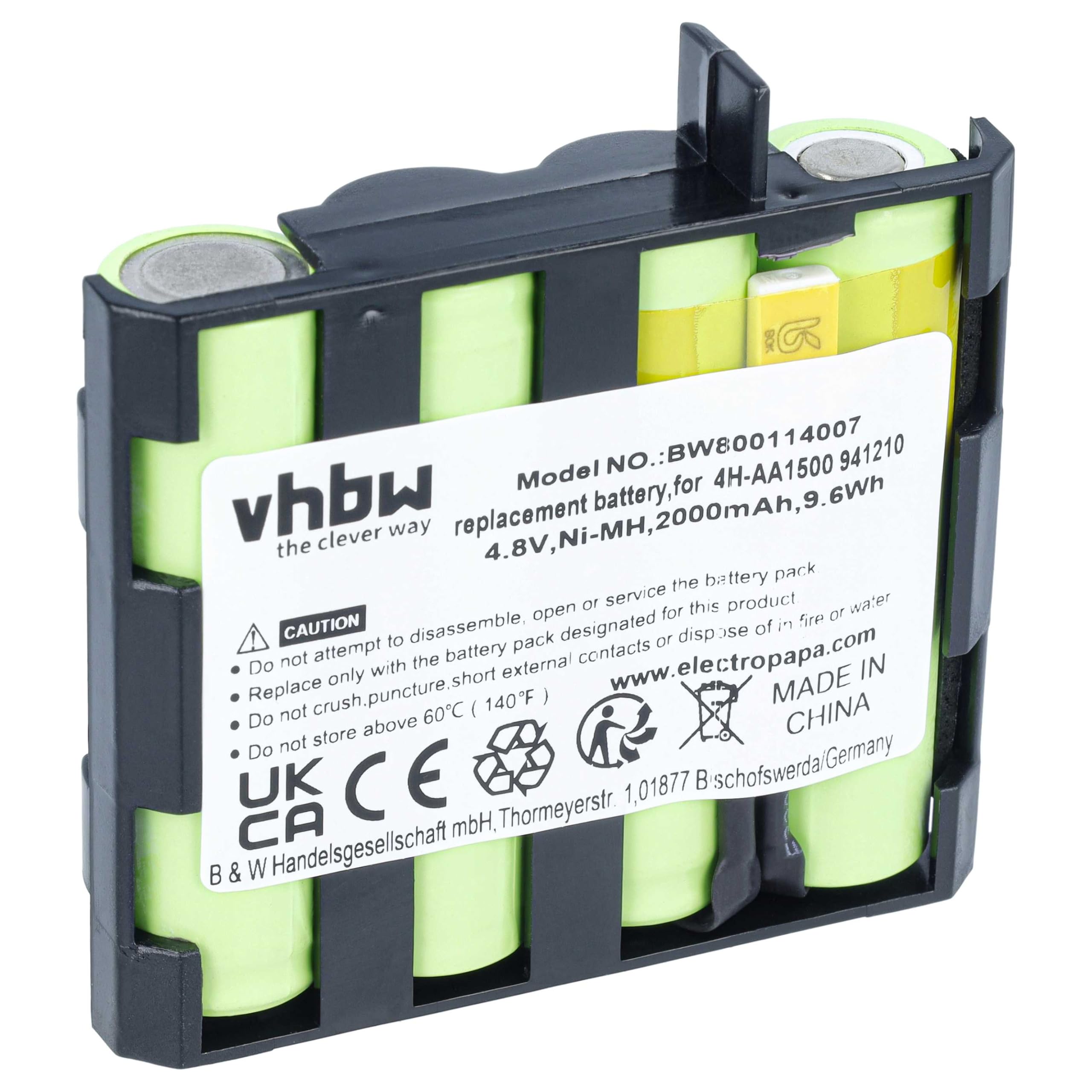 vhbw Batteria Compex Edge US Elettrostimolatore NiMH