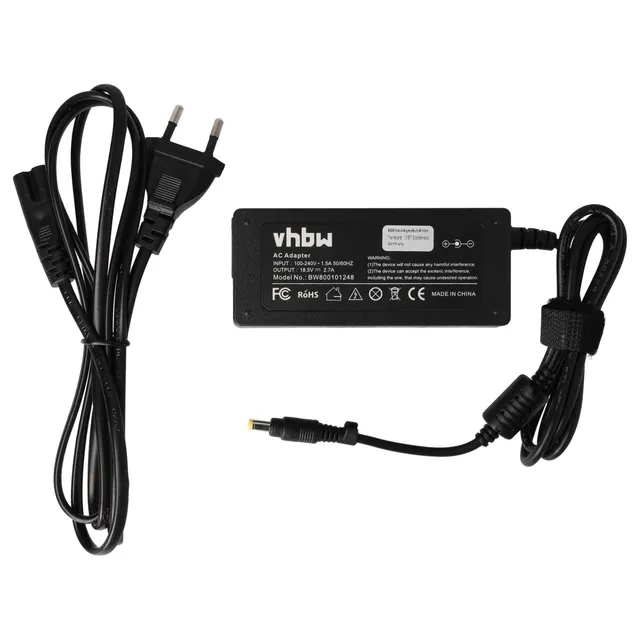 vhbw alimentatore HP 510 notebook 18,5V 50W
