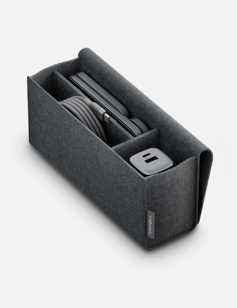 Energea Essential Kit caricatore muro Gunmetal con cavo
