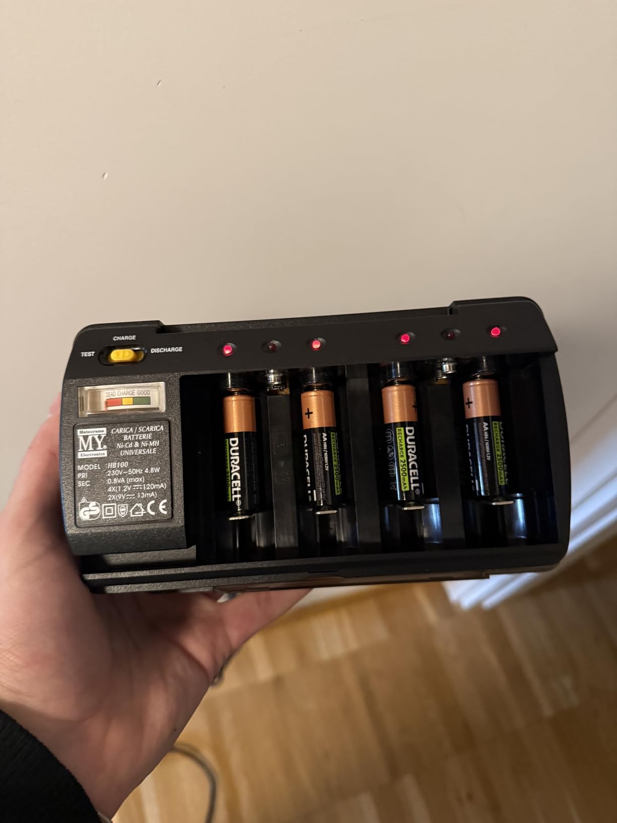 Duracell AA batterie ricaricabili 2500mAh 4 pezzi NiMH
