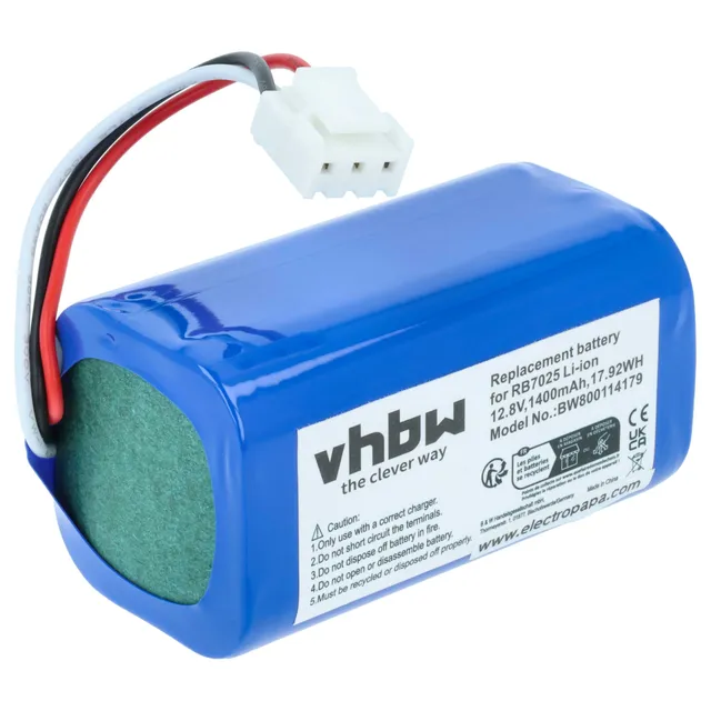 vhbw Batteria Chill RB 7025 robot aspirapolvere 1400mAh Li-Ion