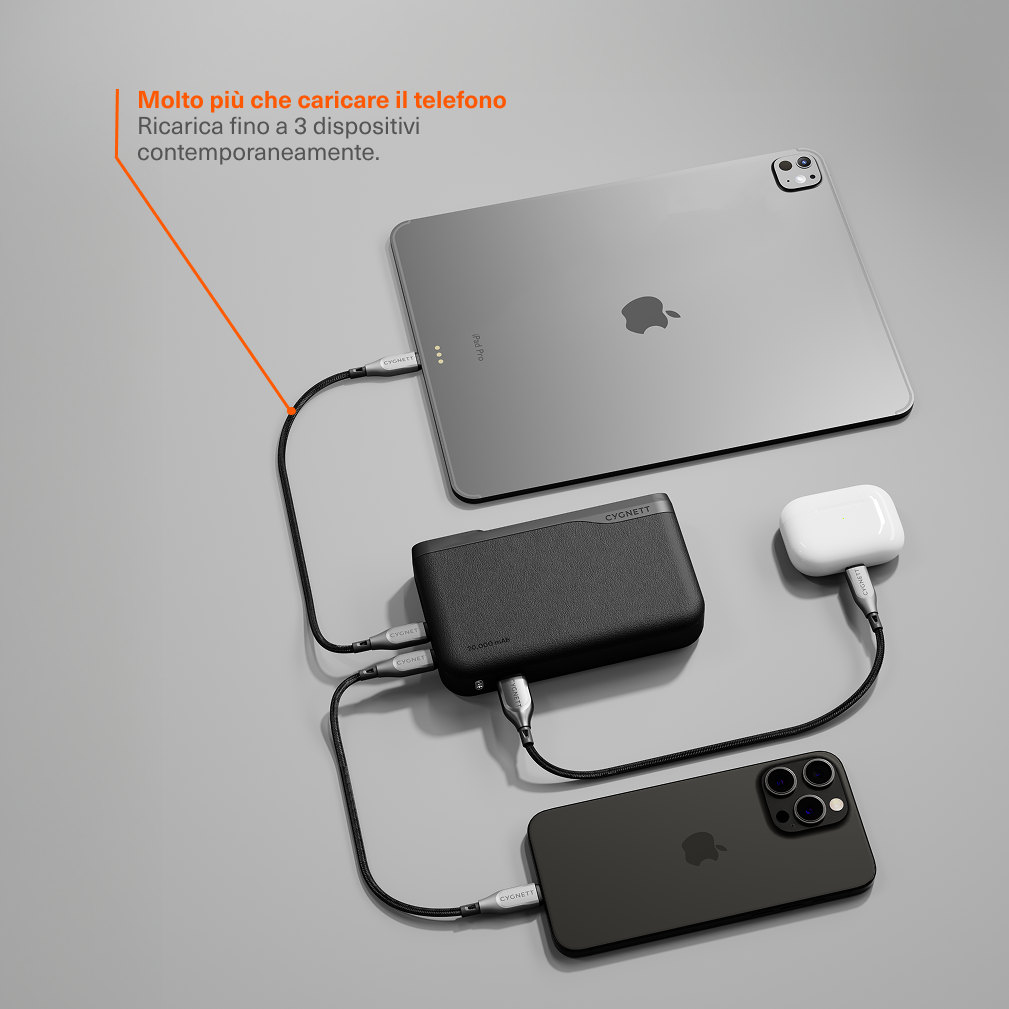 Cygnett Encore 20K power bank 20000mAh nero 65W display