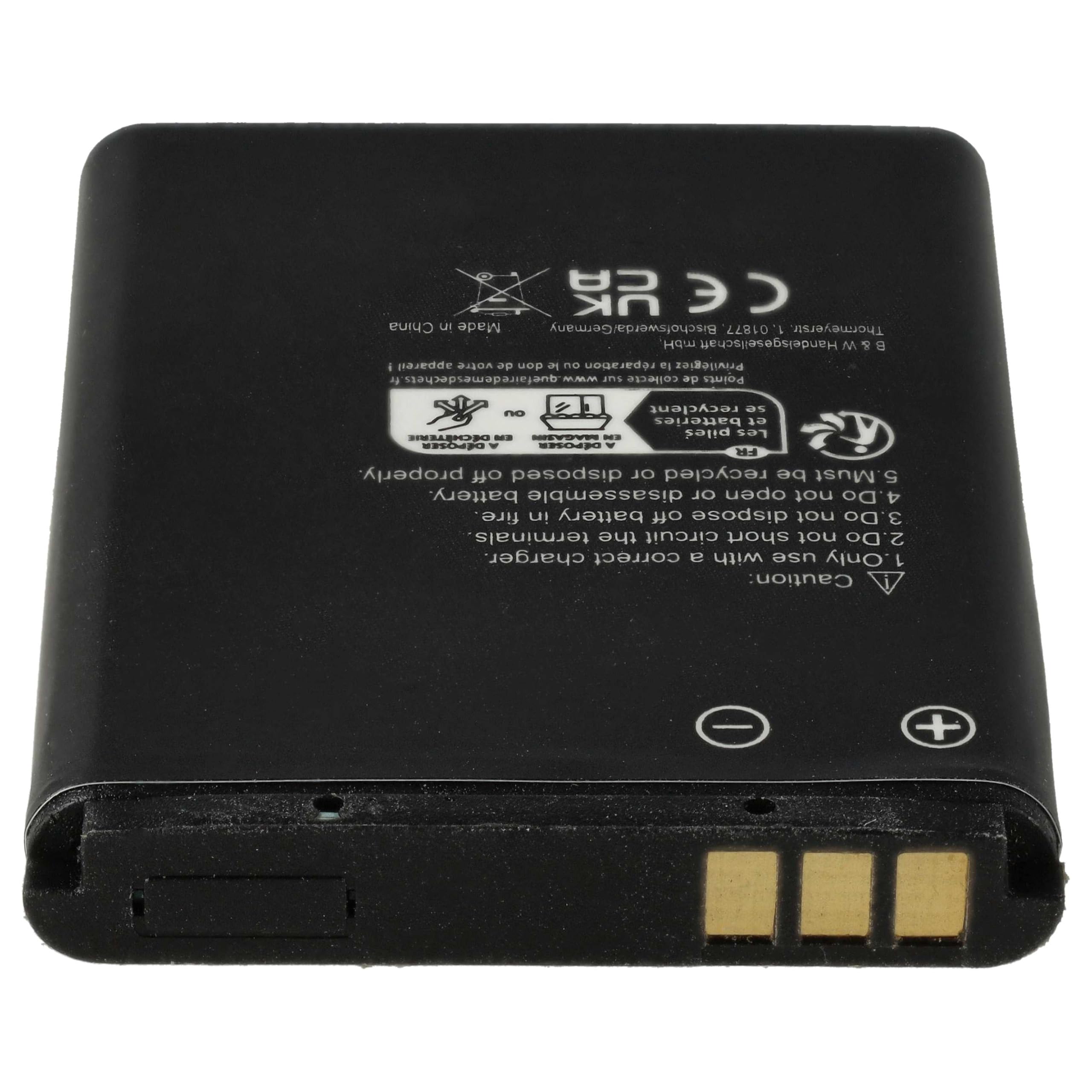 vhbw Batteria smartphone BL-5B 900mAh per Nokia