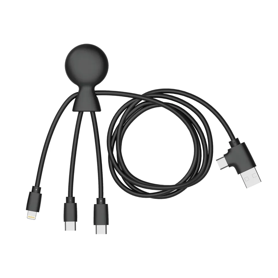 Xoopar Mr Bio Long cavo USB 4 in 1 nero 1m riciclato