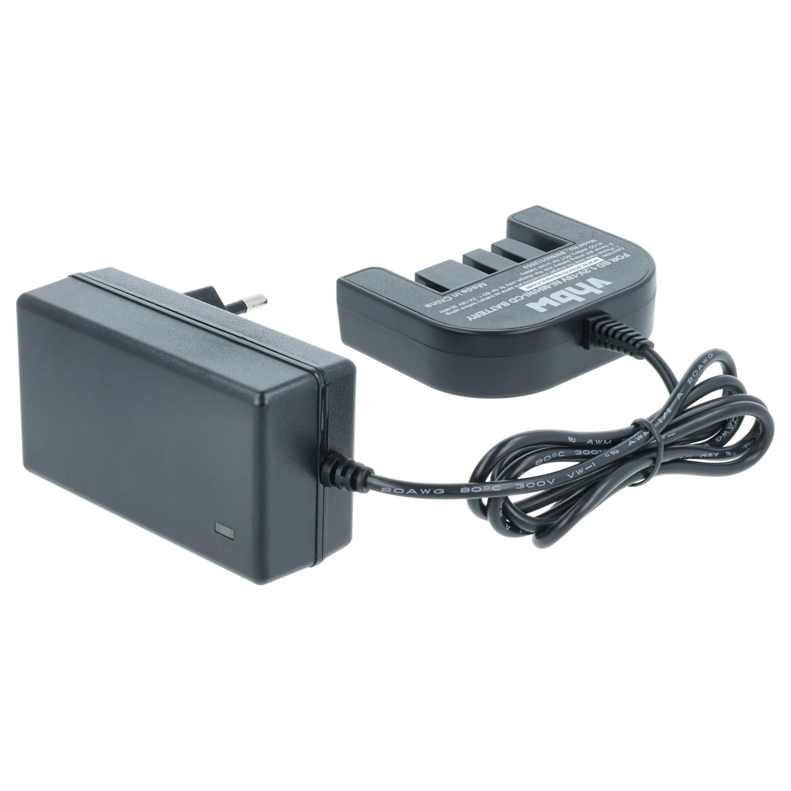vhbw caricabatterie utensili per Black Decker HP12KD 1,2-18V