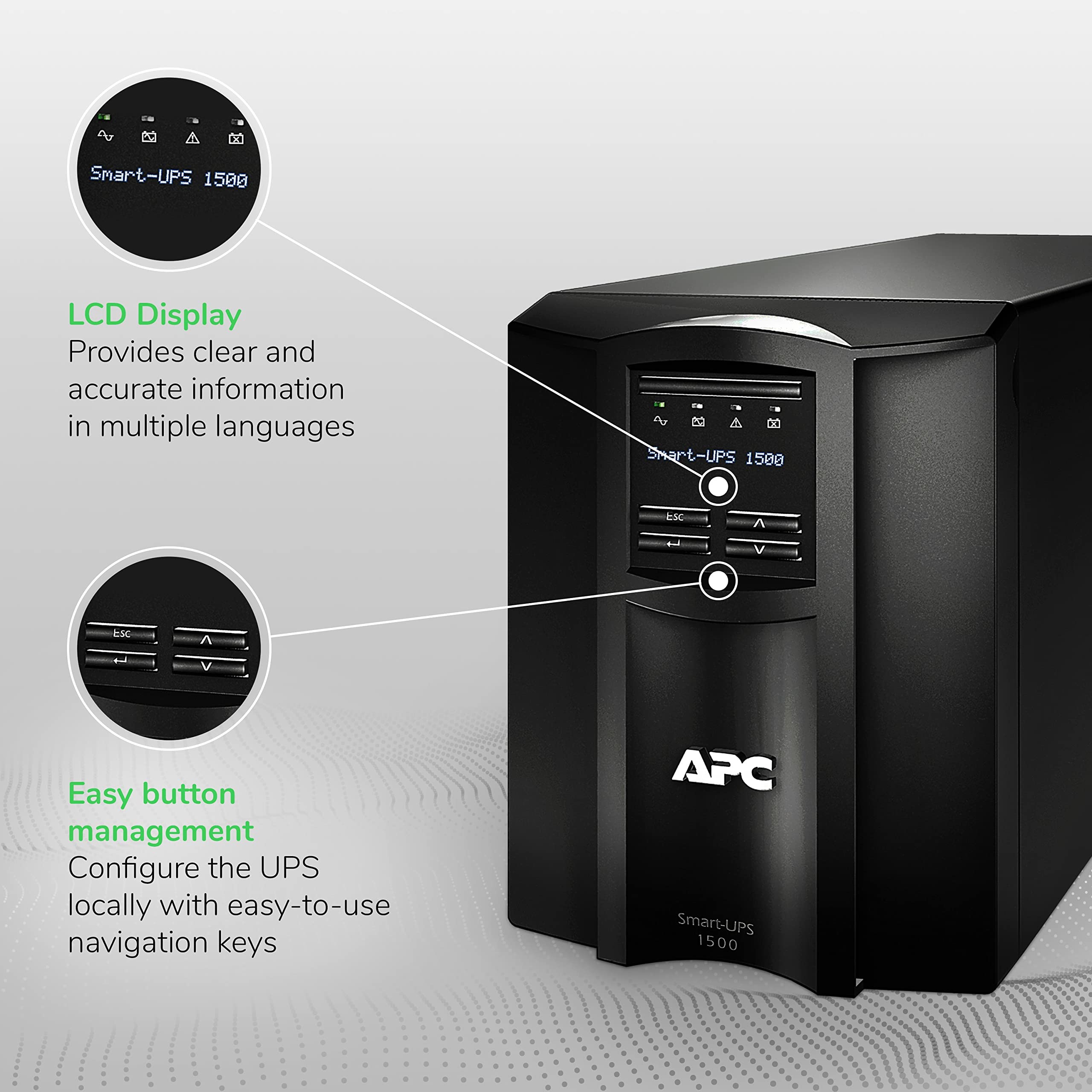 APC Smart-UPS SMT1500C UPS 1440VA Nero 8 Prese