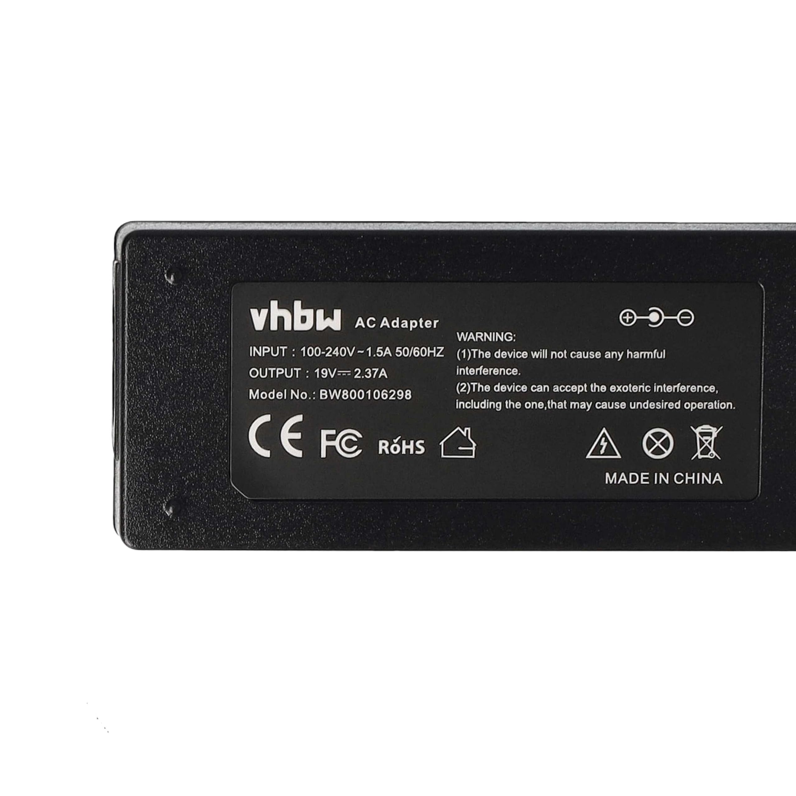 vhbw 45W alimentatore notebook 19V per Asus ZenBook