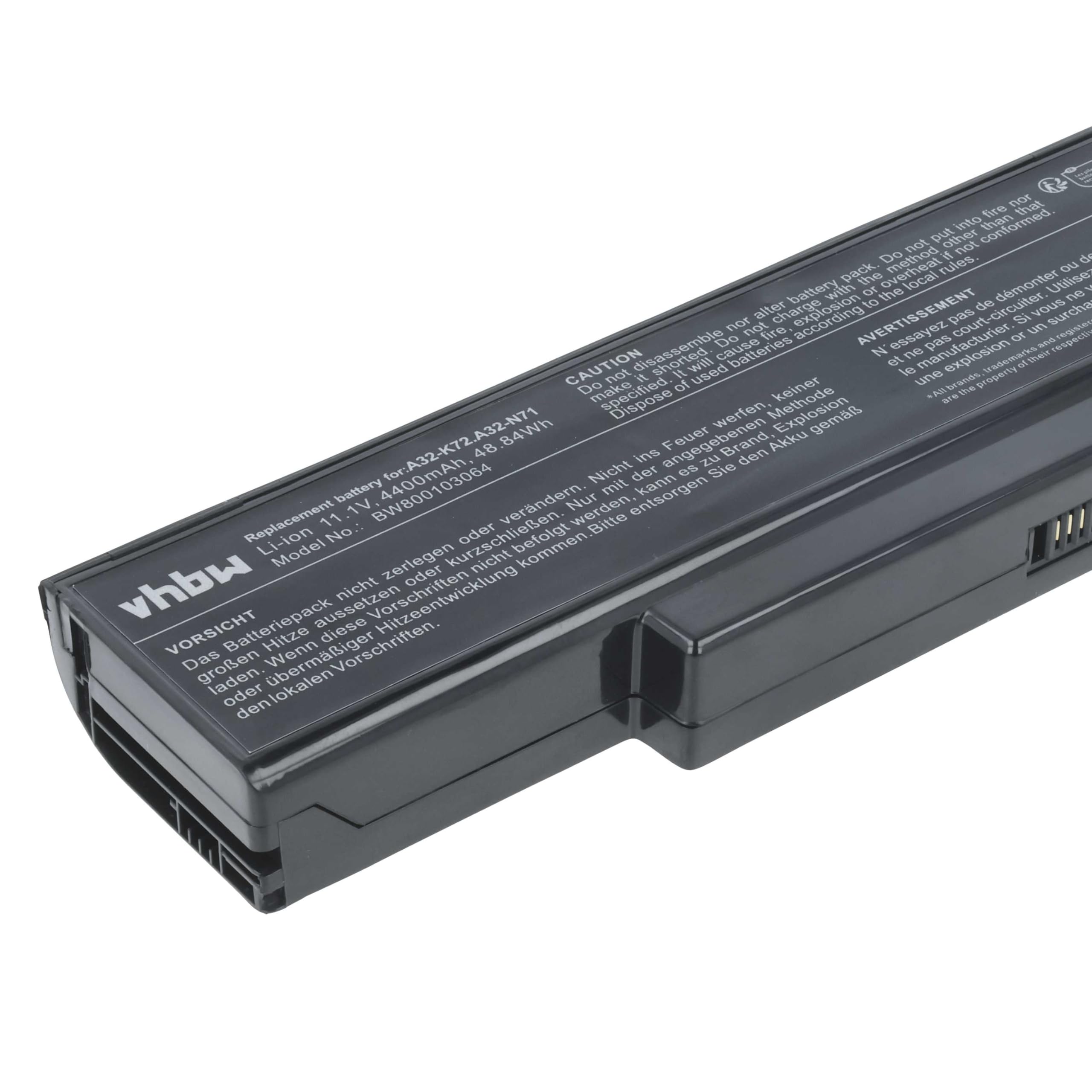 vhbw batteria notebook Asus X72 A32-K72 4400mAh