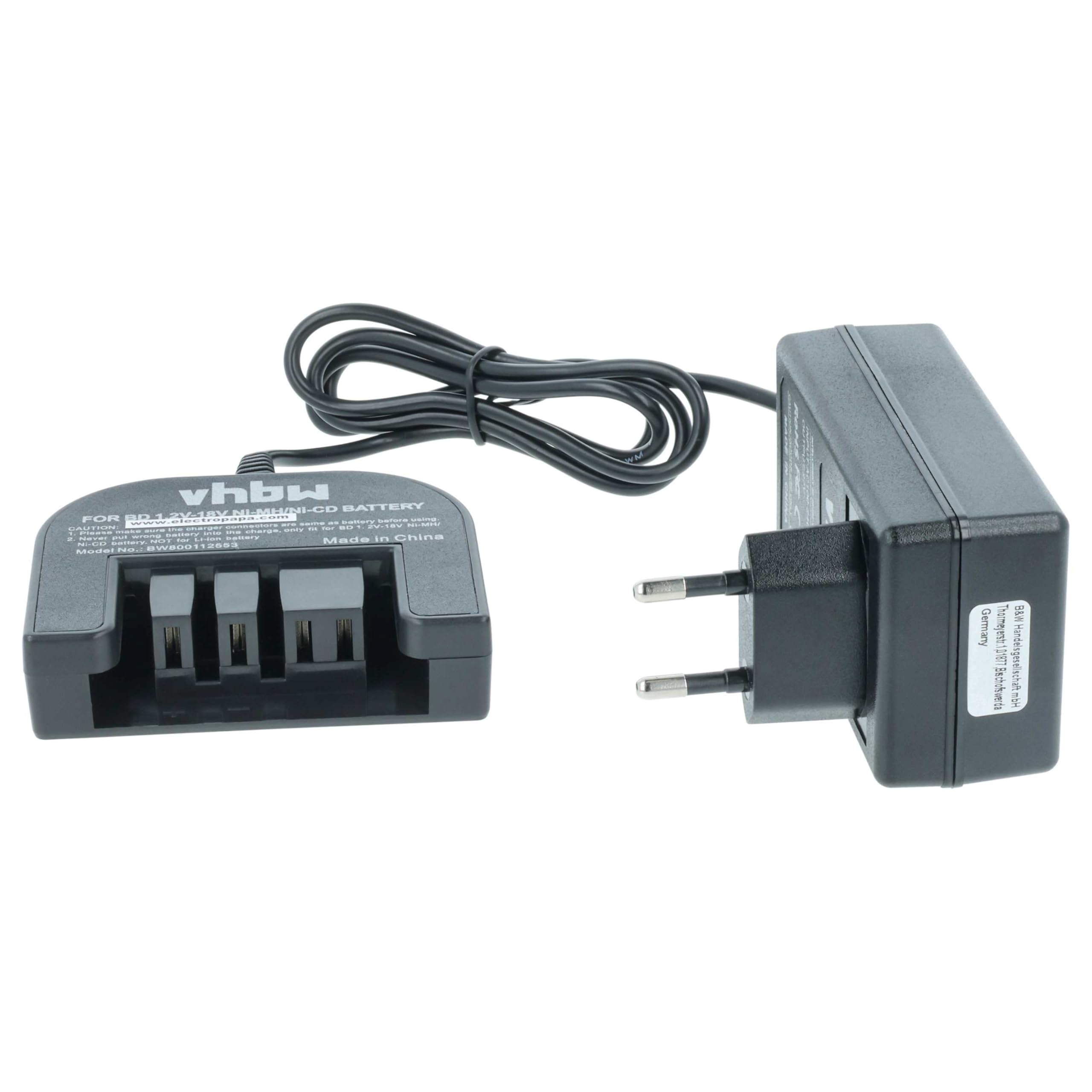 vhbw caricabatterie utensili per Black Decker HP12KD 1,2-18V