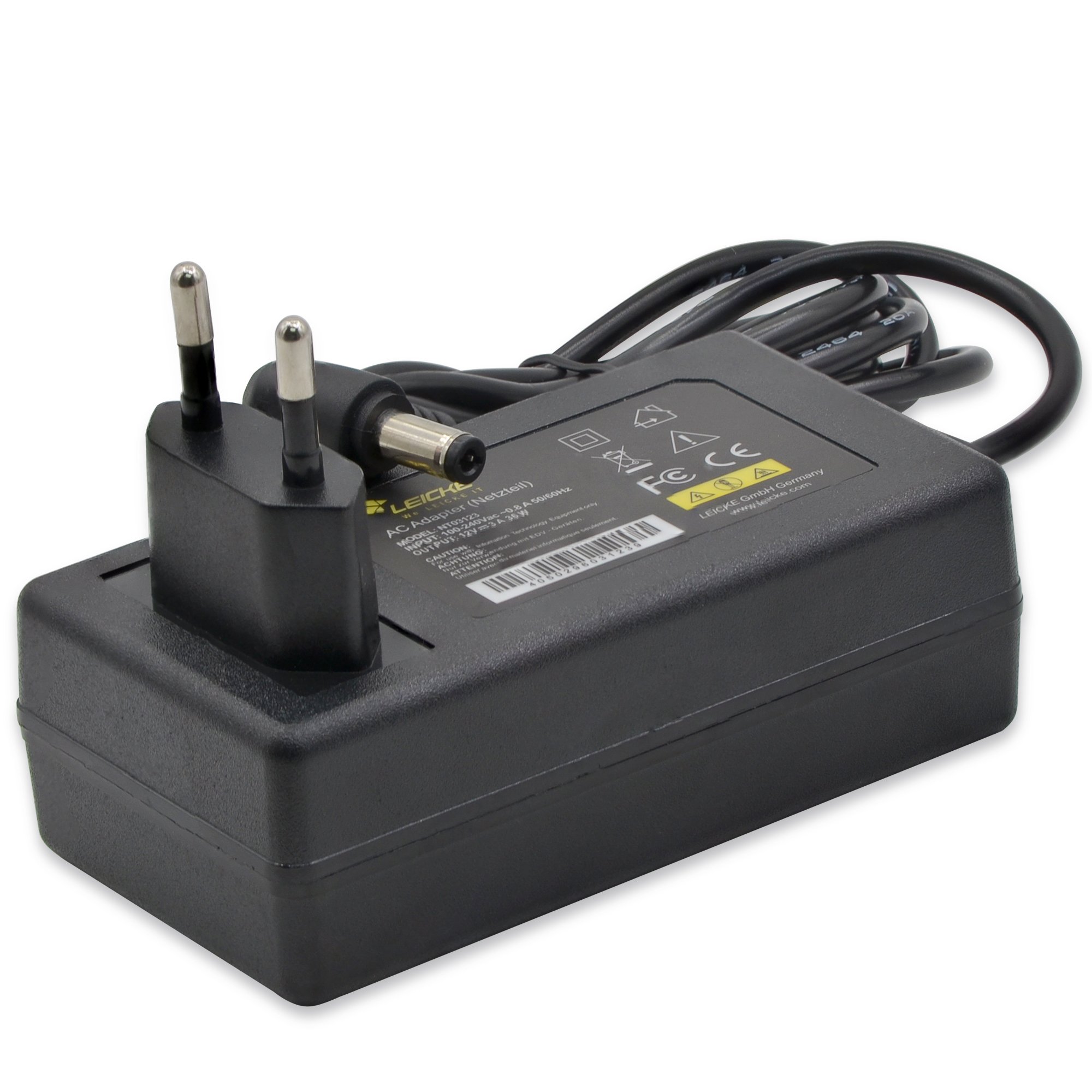 Leicke 12V 3A 36W Alimentatore 12V 3A per Router LED