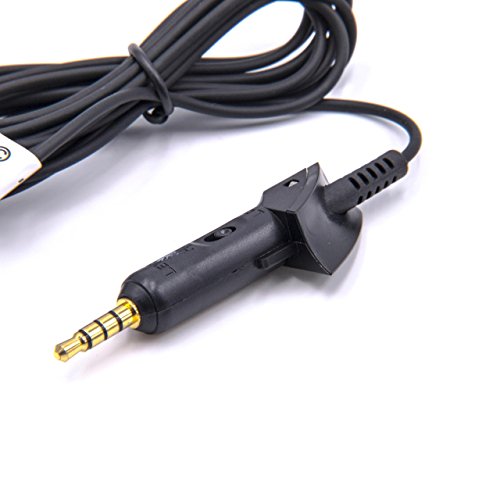 vhbw Cavo audio AUX per Bose QC15 3,5mm 180cm nero