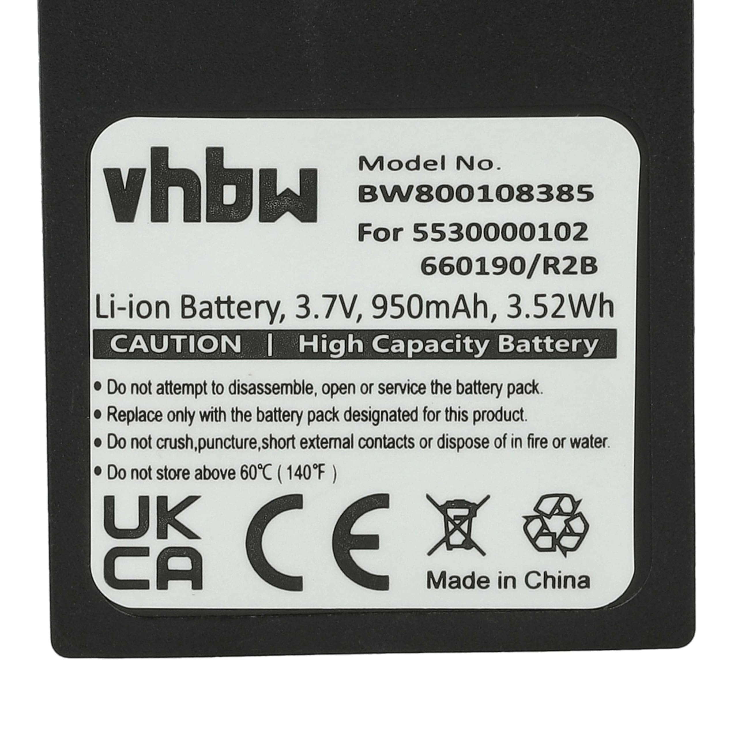 vhbw 9D62 batteria cordless telefono 950mAh Li-Ion