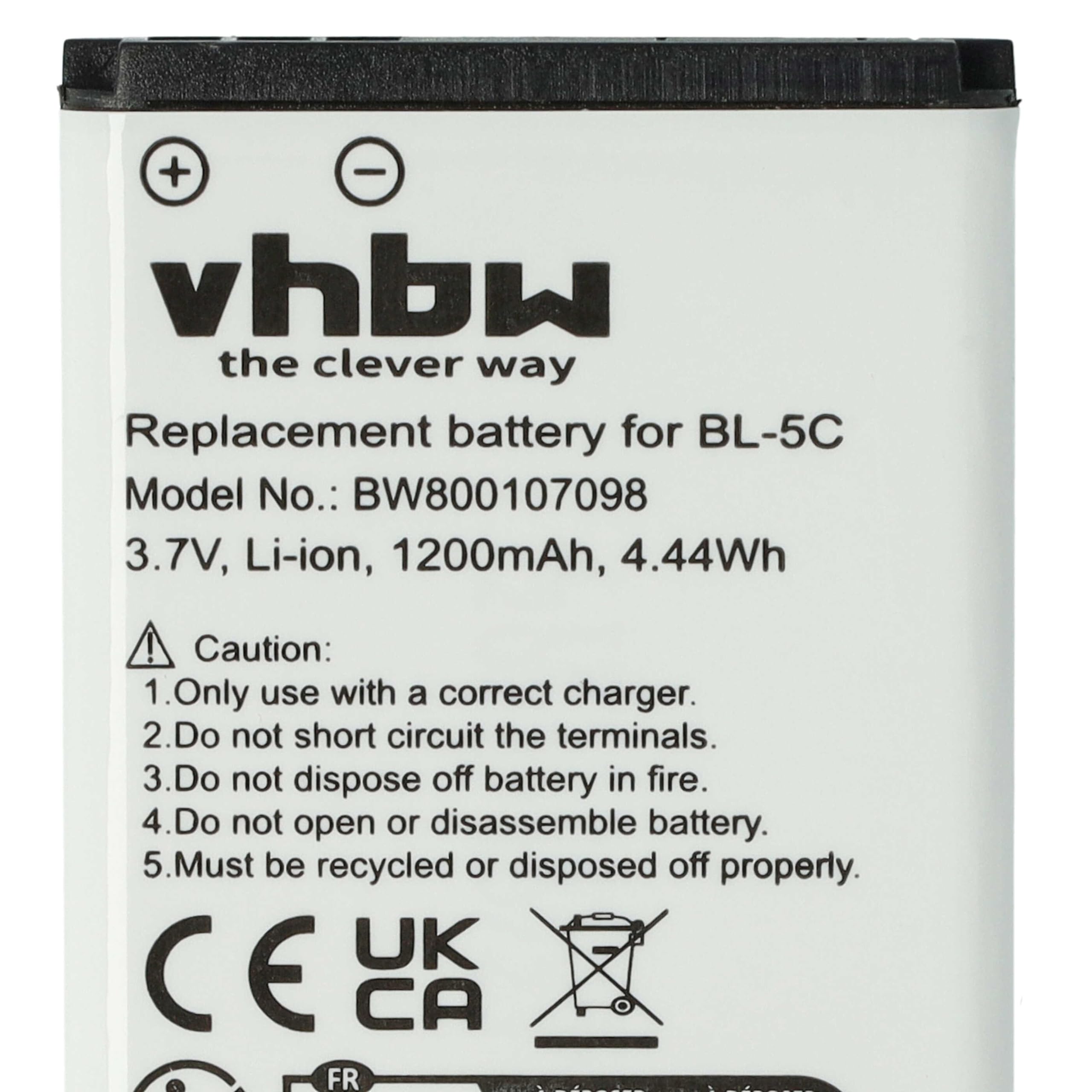 vhbw Batteria Li-Ion 1200mAh per Amplicomms M6300
