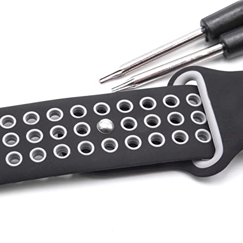 vhbw cinturino silicone Garmin Approach S20 nero/grigio