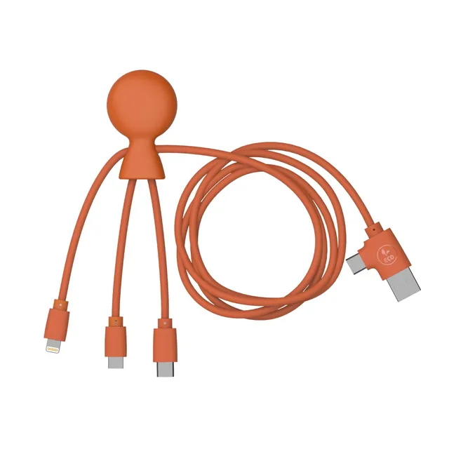 Xoopar Mr Bio Long cavo USB 4 in 1 1m arancione riciclato