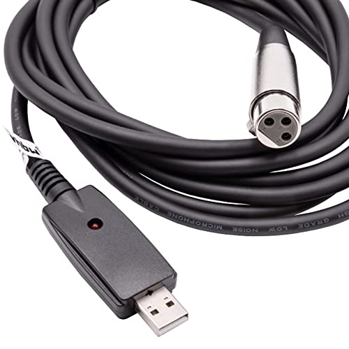 vhbw Cavo Adattatore USB 2.0-Jack 6,35mm 2,8m Nero