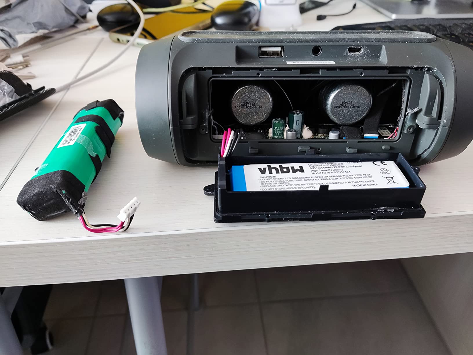 vhbw Batteria Cassa Bluetooth 6000mAh per JBL Charge 3 Li-Poly