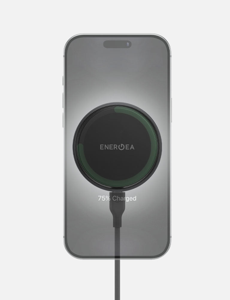 Energea MagArctic Drive caricatore auto wireless Qi2 25W gunmetal