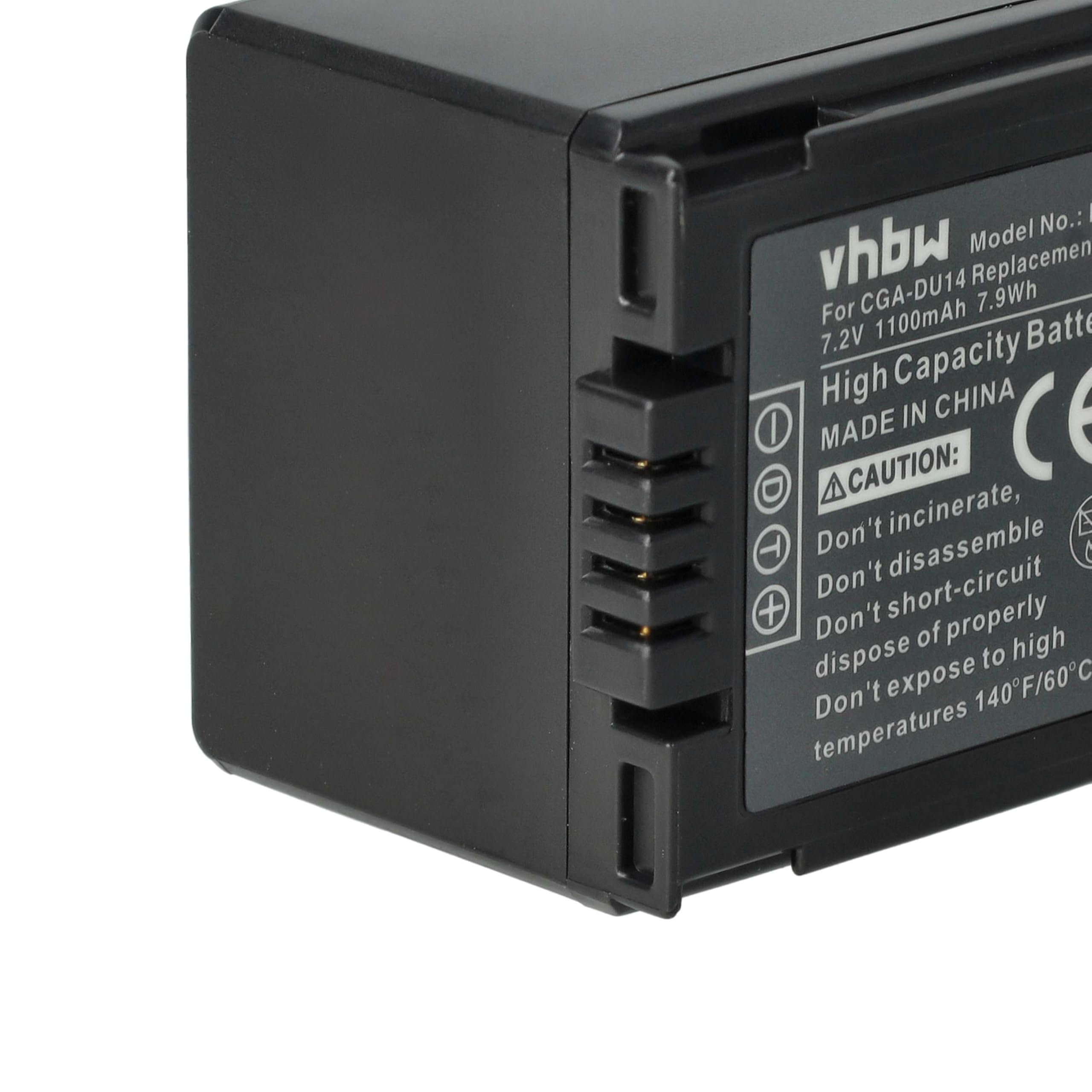 vhbw DZ-MV350E batteria fotocamera Hitachi 1100 mAh 7,2 V