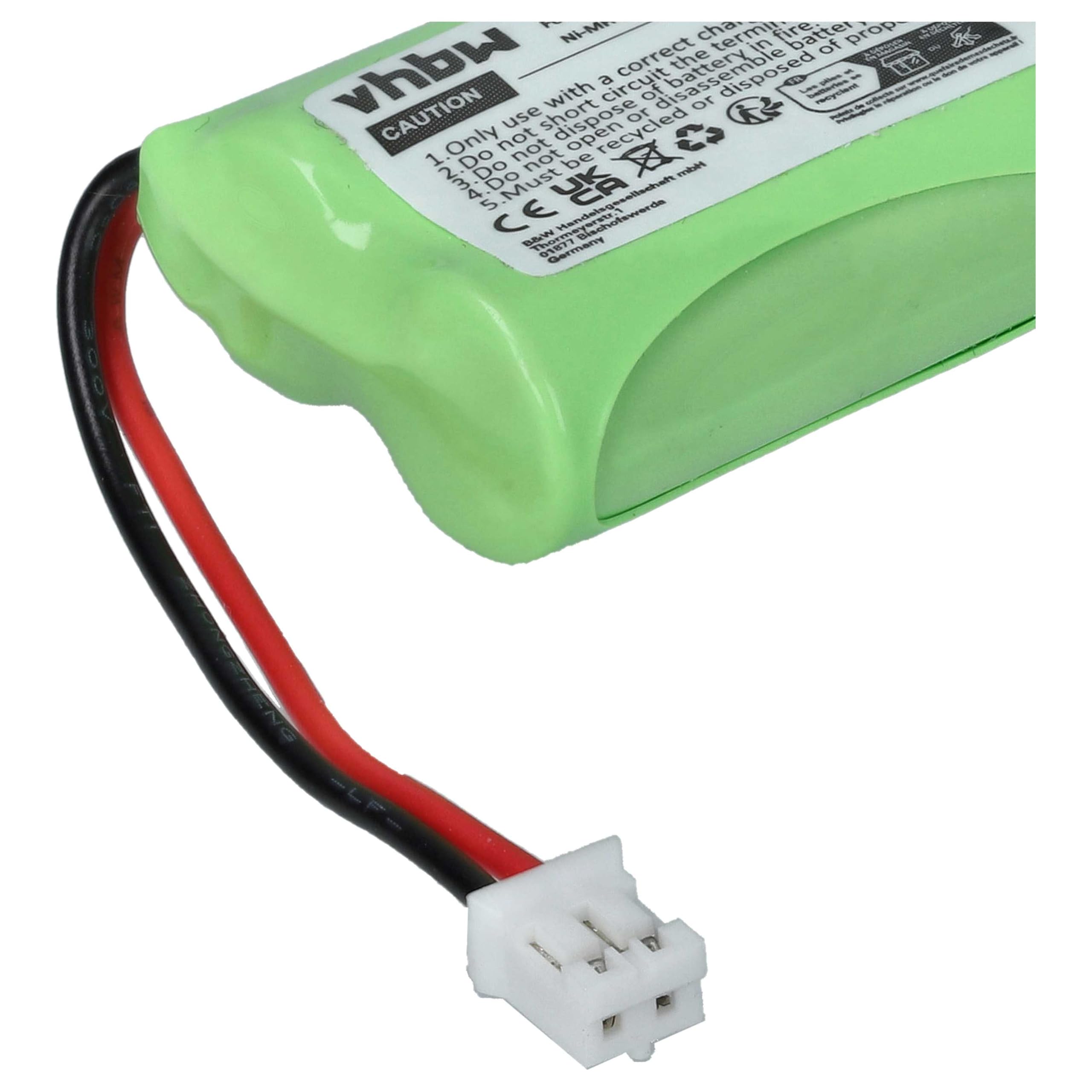 vhbw Batteria cordless per Audioline DECT 7500 400mAh 1x NiMH