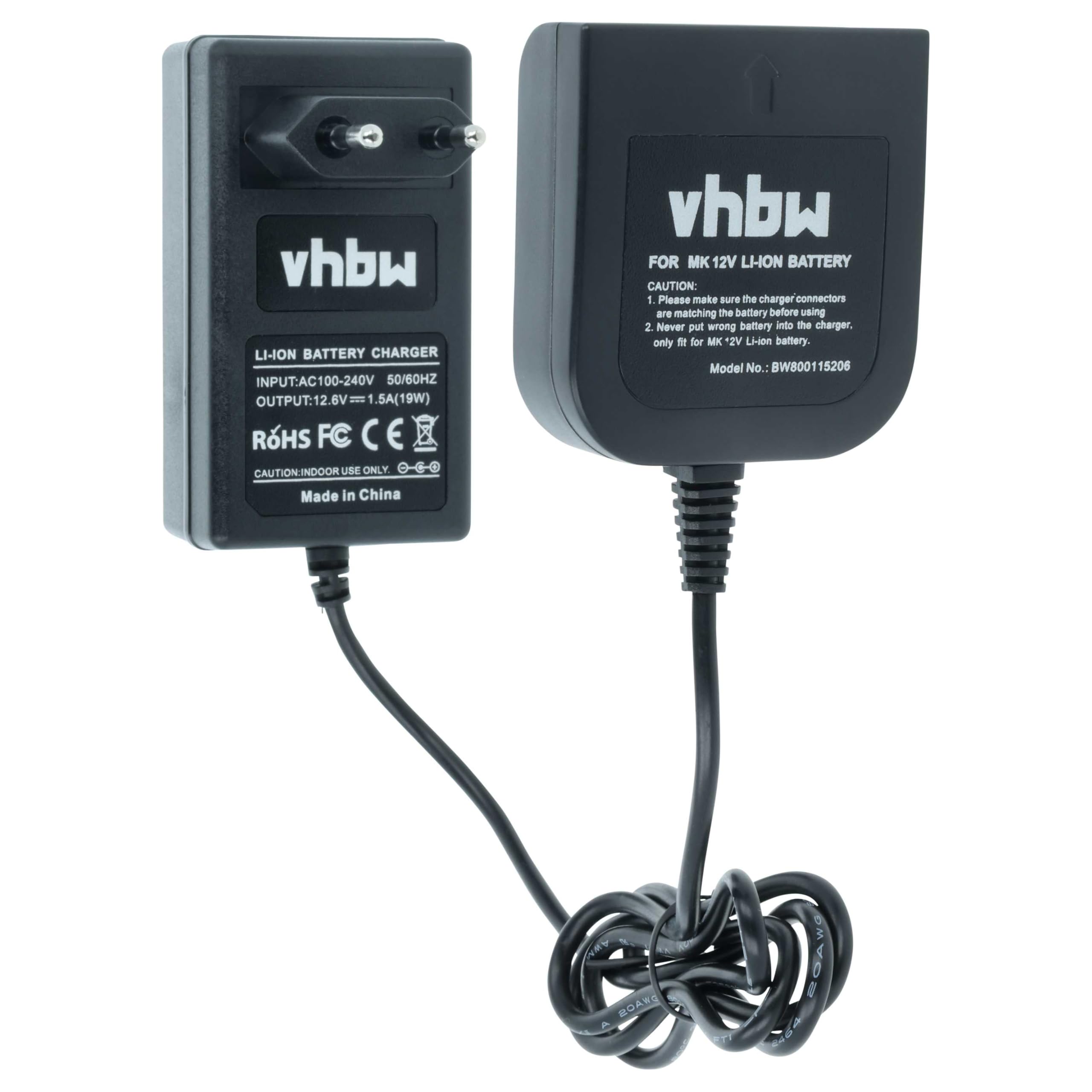 vhbw caricabatterie utensili 12V per Makita BL1041B-2