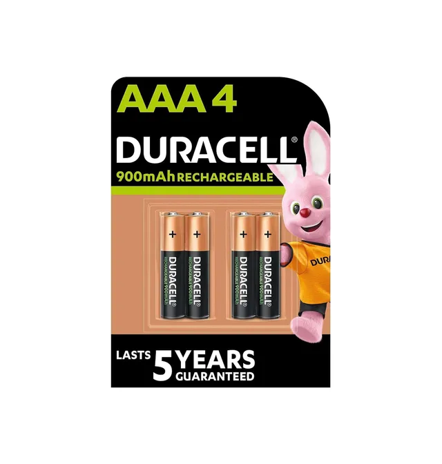 Duracell HR03 DX2400 pile ricaricabili AAA 4 pezzi 900 mAh