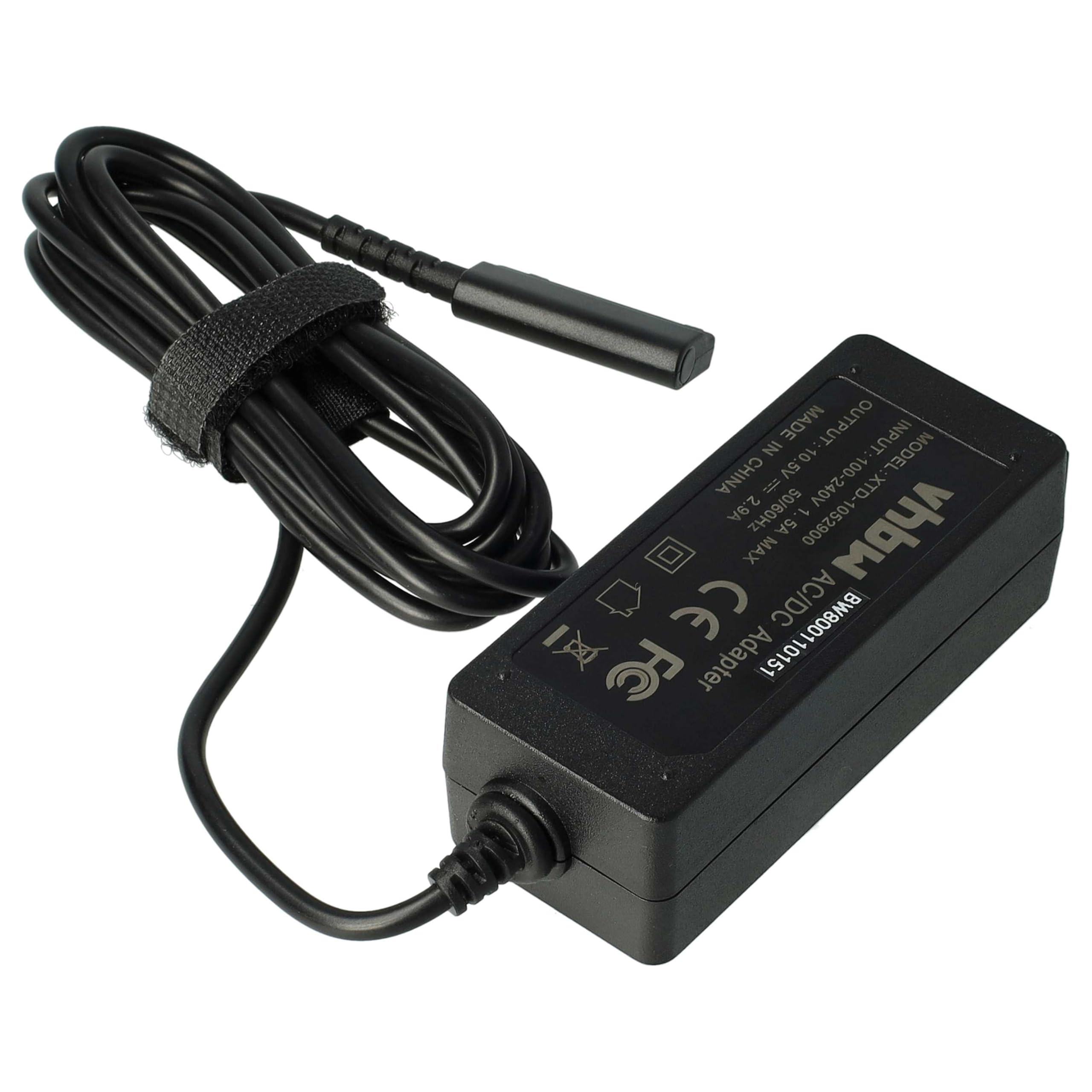 vhbw Alimentatore per Sony Xperia Tablet 30W 200 cm Nero
