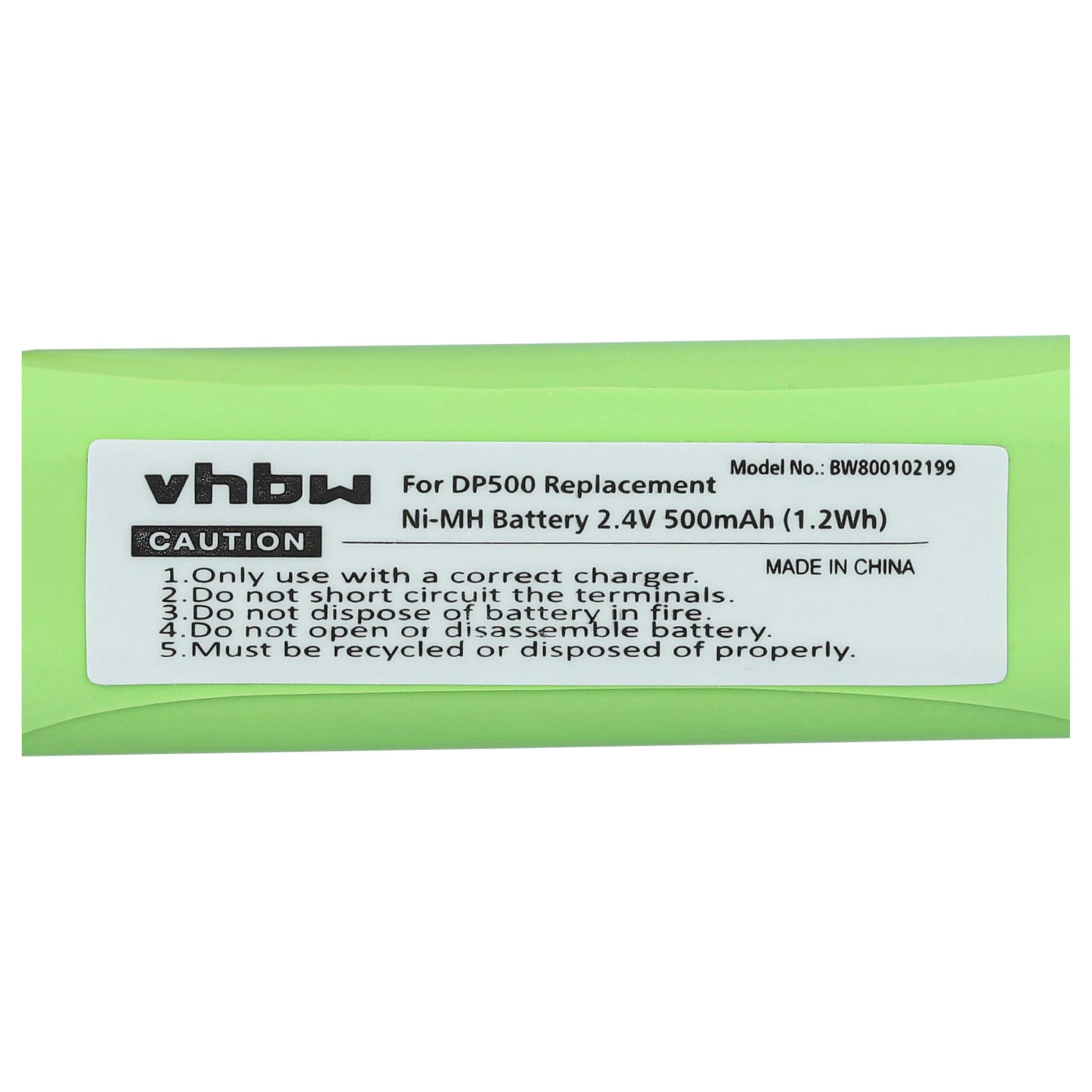 vhbw MD83242 batteria cordless Medion 500 mAh 2,4 V
