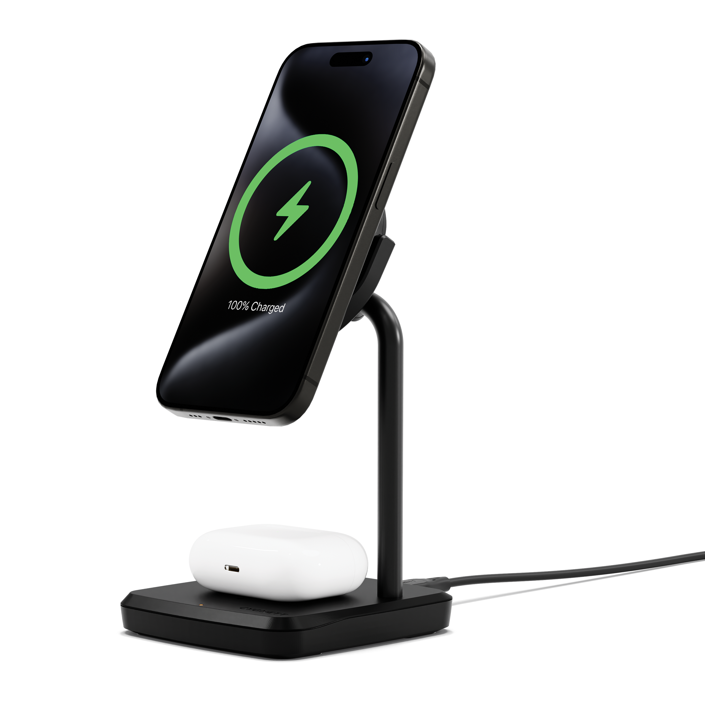 Cygnett ChargeBase Caricatore Wireless Magnetico 2in1 Qi2 15W