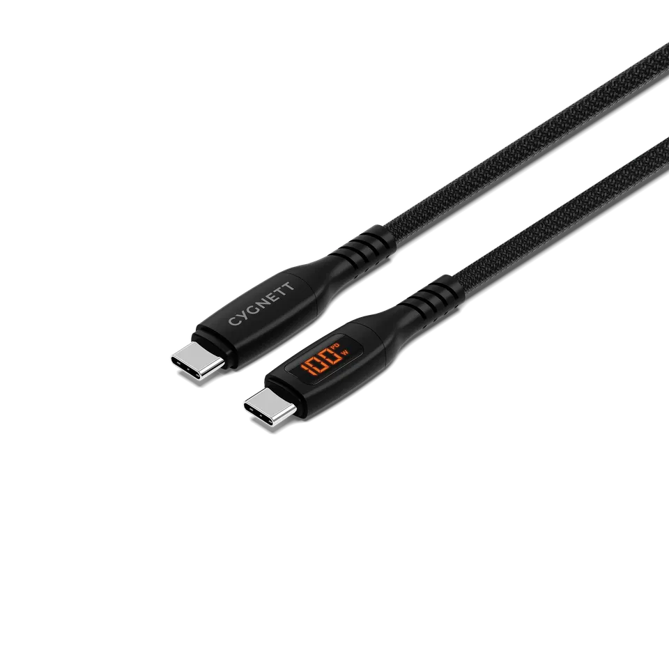 Cygnett Unite Cavo LED USB-C USB-C 100W 1m Nero