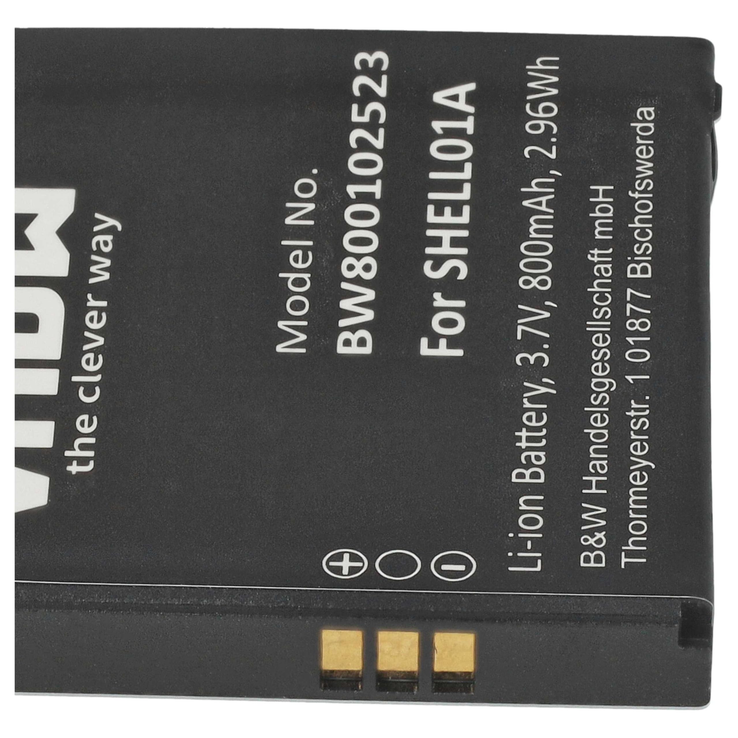 vhbw Batteria Smartphone SHELL01A 800mAh per Doro