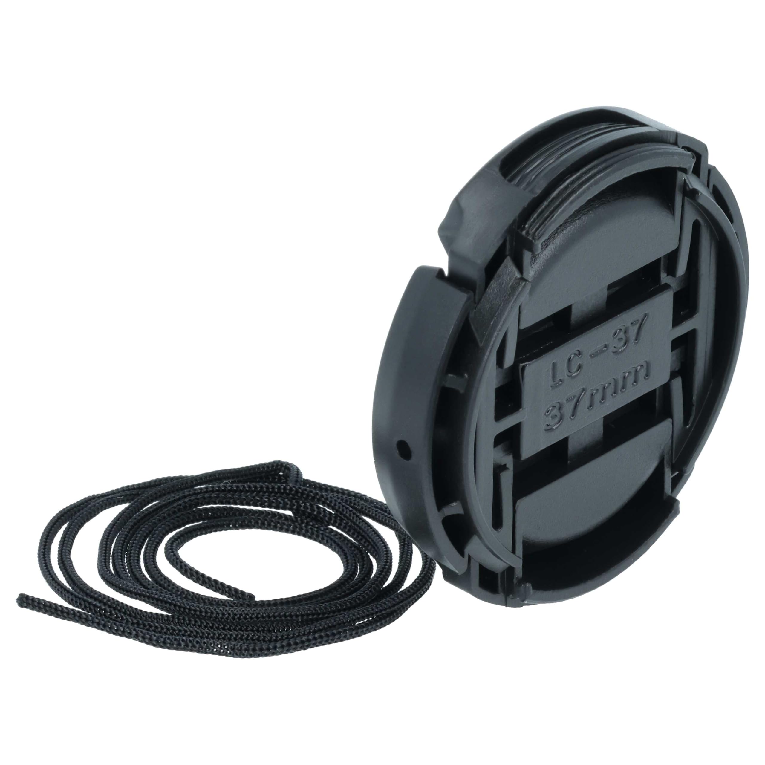 vhbw Copriobiettivo 37mm per Panasonic snap-on nero