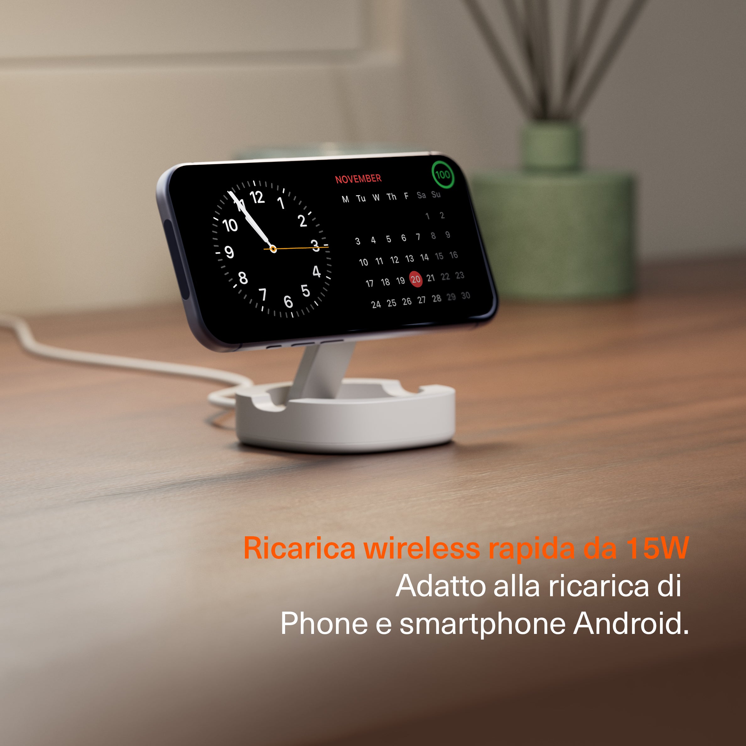 Cygnett ChargeBase Qi2 Caricatore Wireless Pieghevole 15W Nero