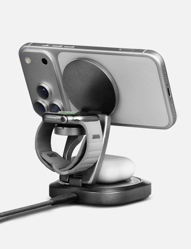 Energea AluMag Gyro caricatore wireless 3in1 Qi2 25W