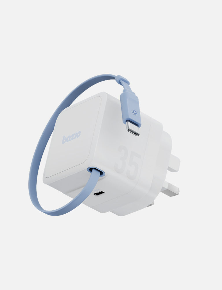 Energea Retrek 35 caricabatterie muro 35W UK White cavo retrattile