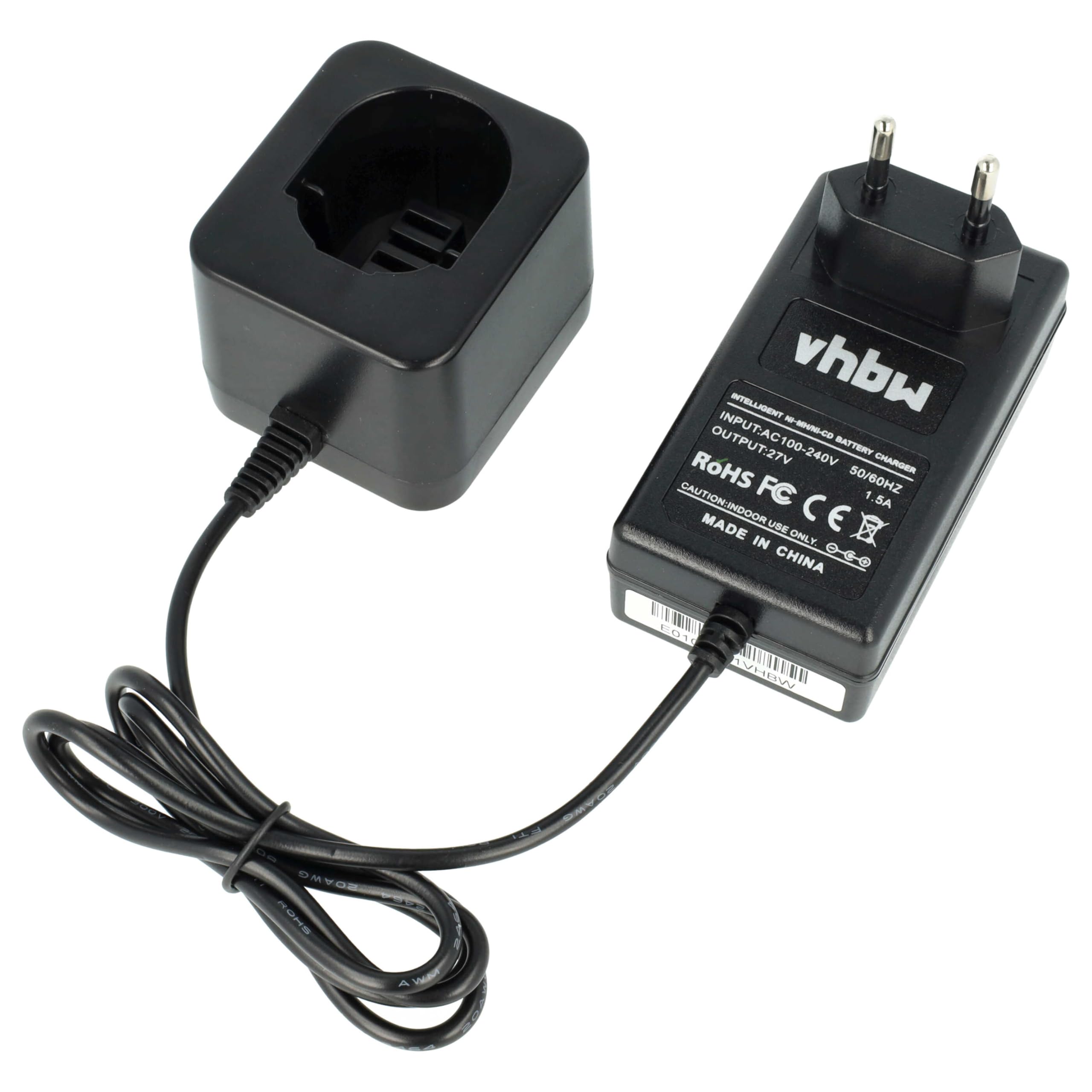 vhbw Caricabatterie Utensili Black Decker A9251 18V Nero