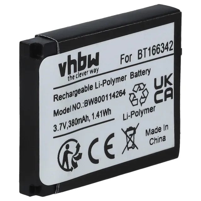 vhbw Batteria smartwatch 380mAh 3,7V per Simvalley PW-430