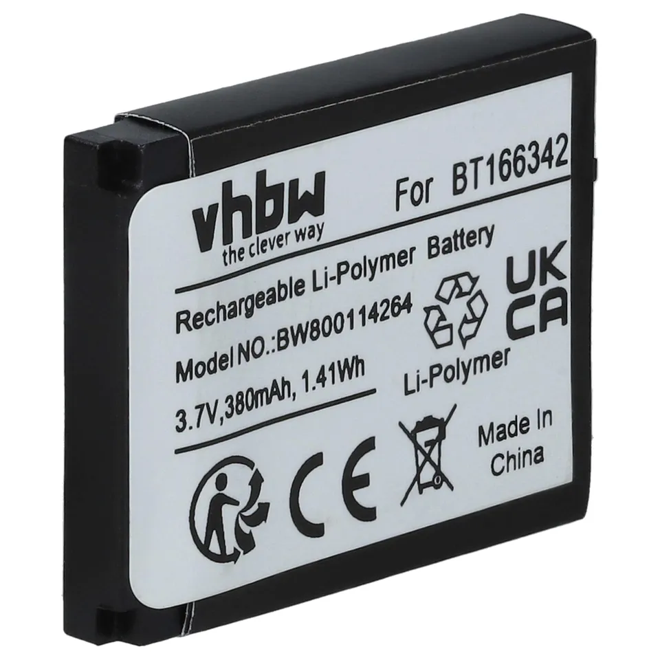 vhbw Batteria smartwatch 380mAh 3,7V per Simvalley PW-430
