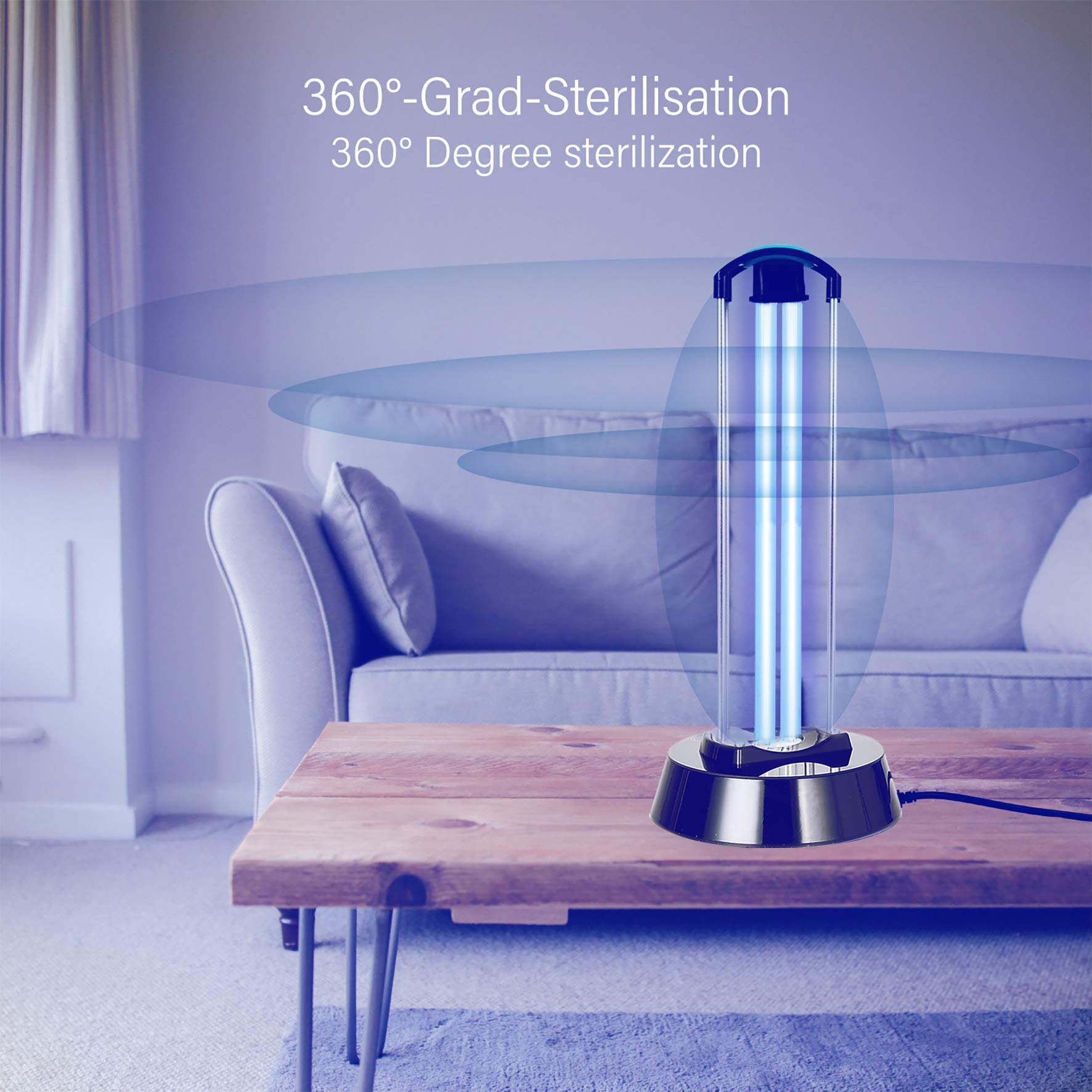 Leicke Premium 100W lampada UV germicida con ozono