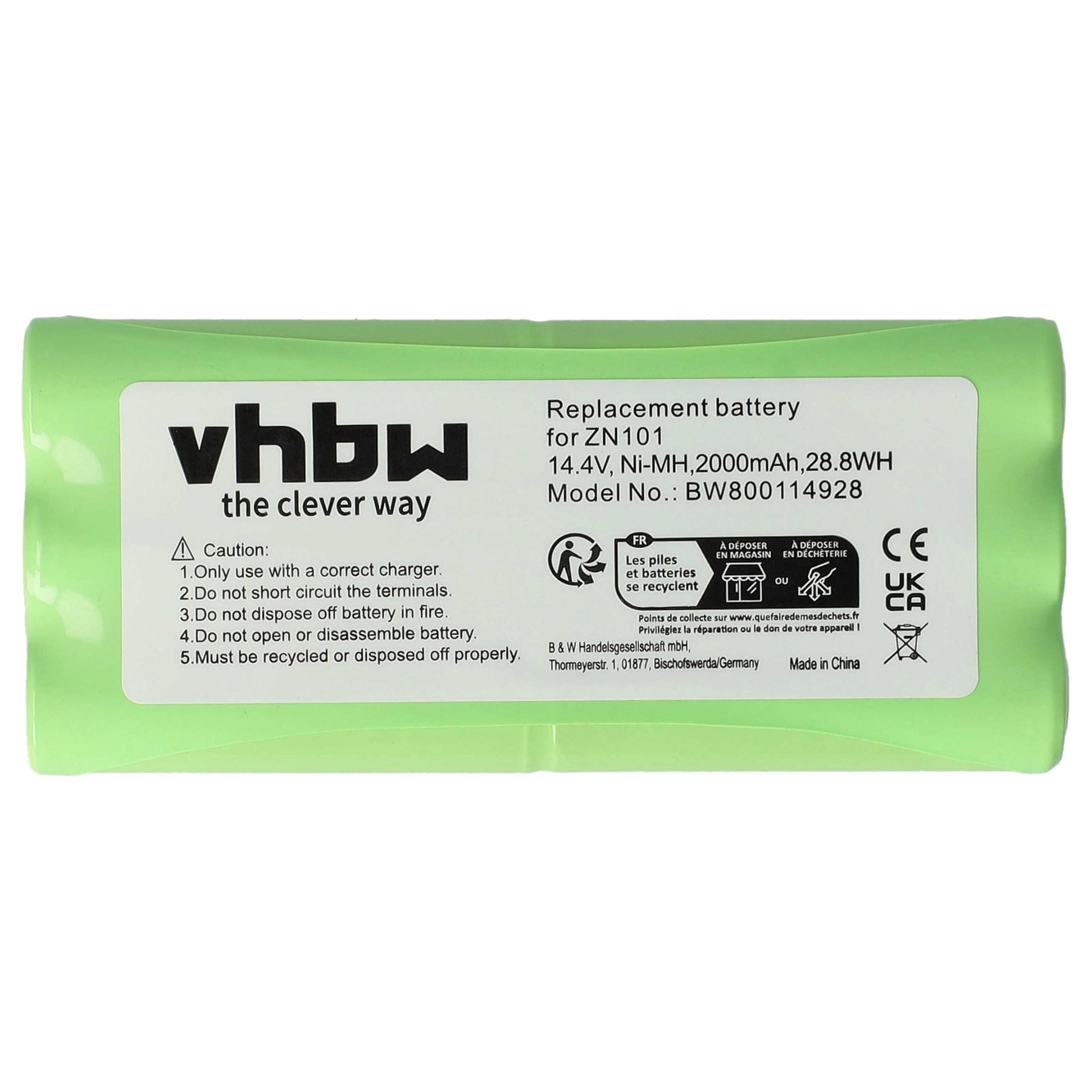 vhbw Batteria per Dirt Devil M606 Libero 2000mAh NiMH