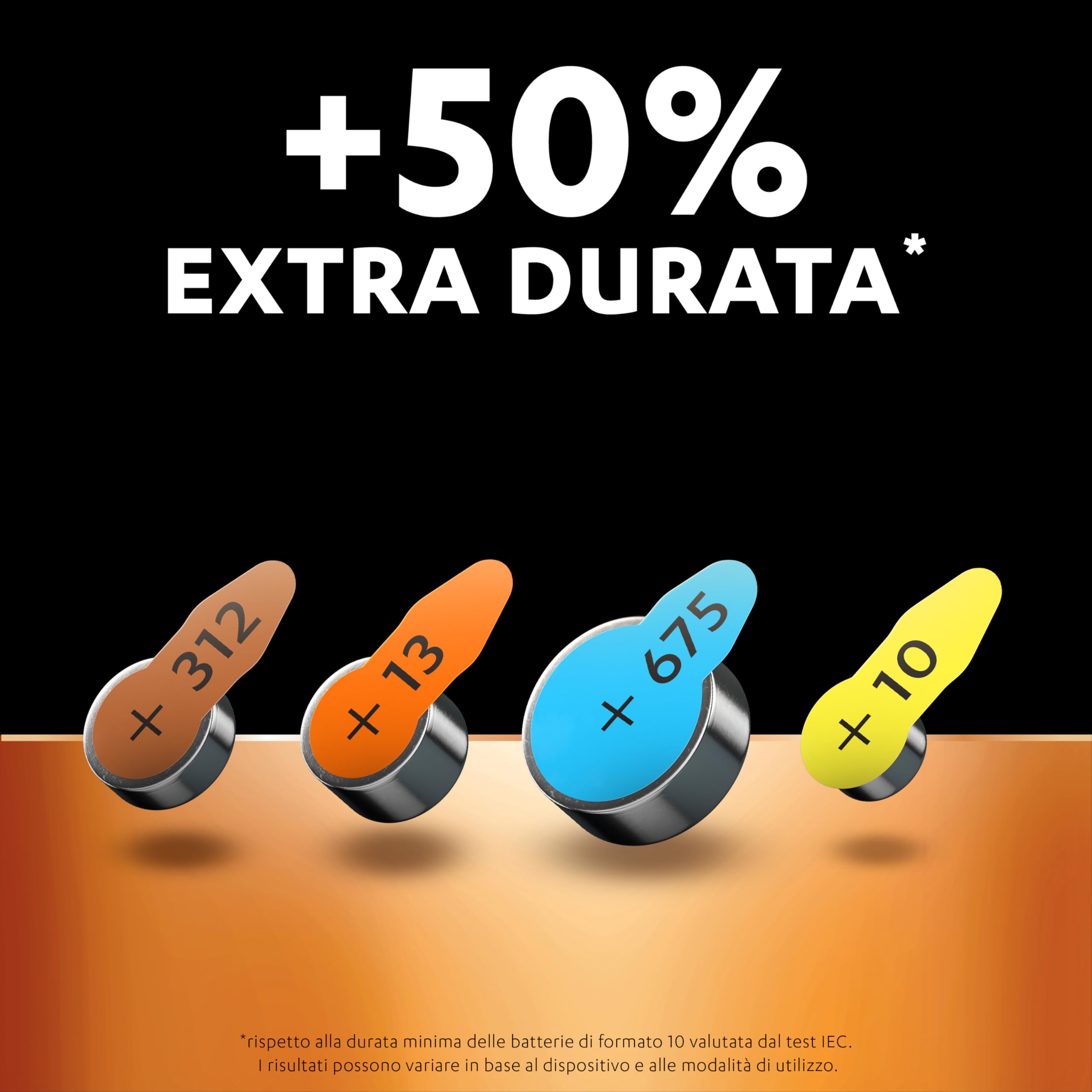 Duracell Batterie Apparecchi Acustici 10 PR70 6 pezzi