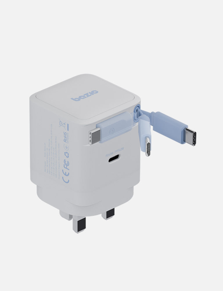 Energea Retrek 65 UK caricatore 65W bianco con cavo
