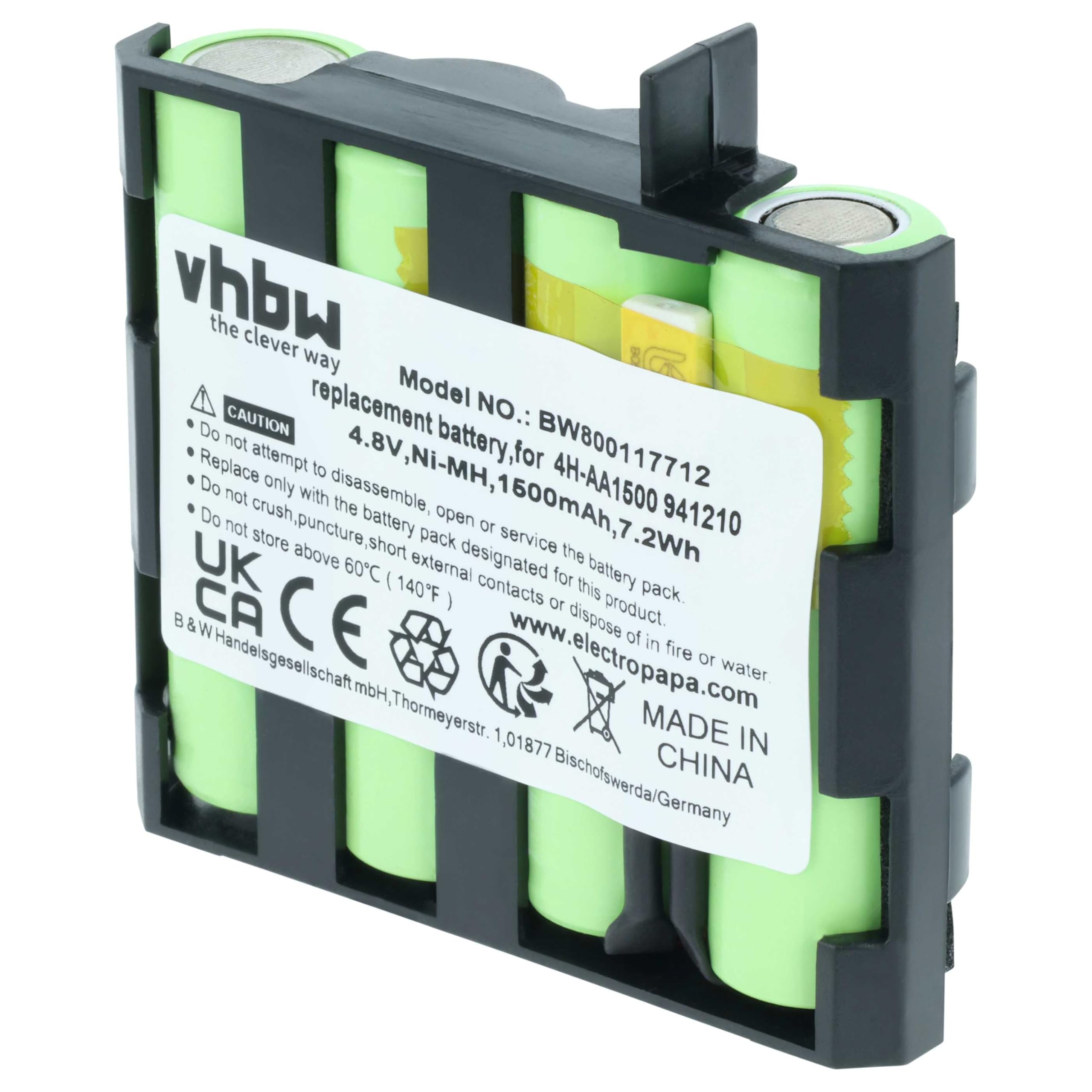 vhbw Batteria per Compex Fit 1.0 1500mAh NiMH