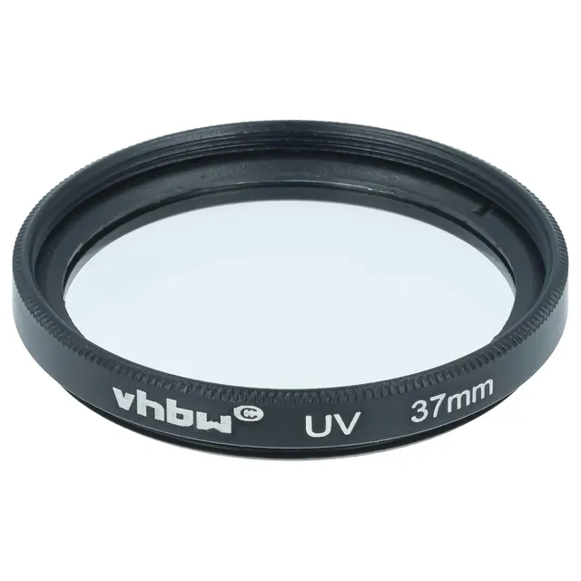 vhbw Filtro UV 37mm per Obiettivi Filettati Nero Vetro