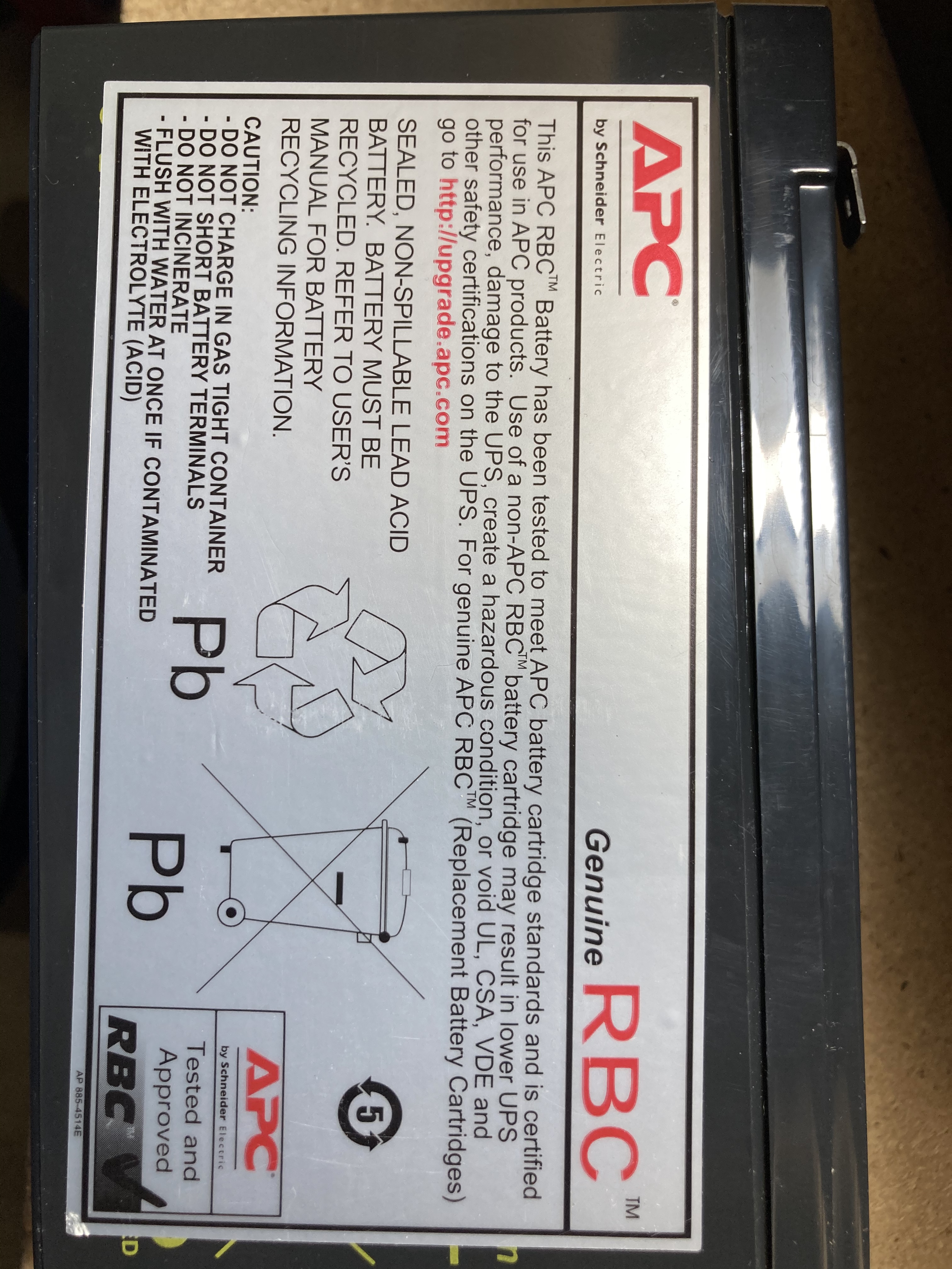 APC APCRBC124 batteria UPS per BR1200GI piombo-acido