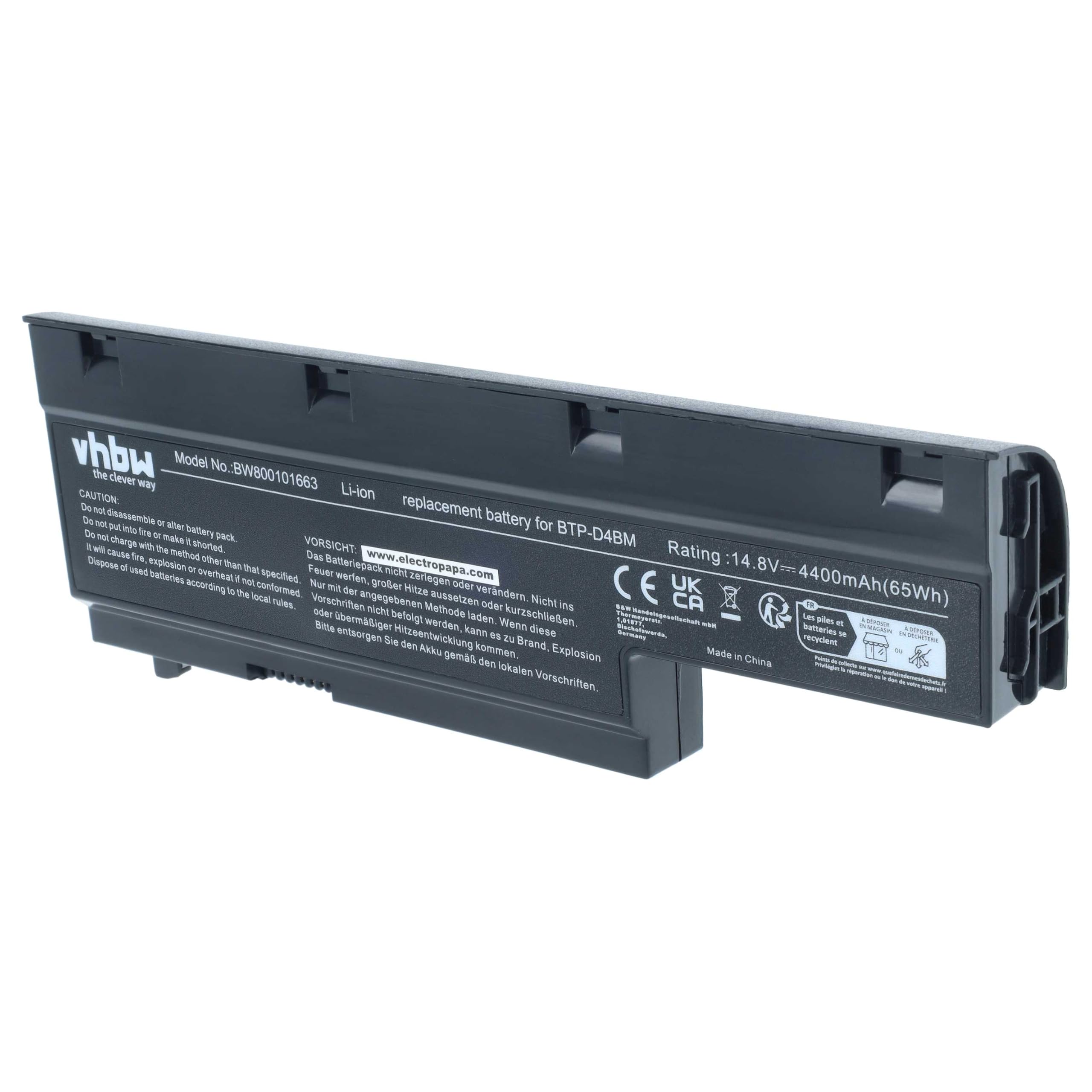 vhbw Batteria per Medion Akoya E7212 4400mAh Li-Ion
