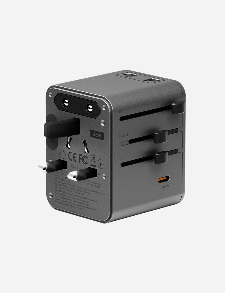 ENERGEA TravelWorld GaN45 Mini adattatore viaggio gunmetal 45W