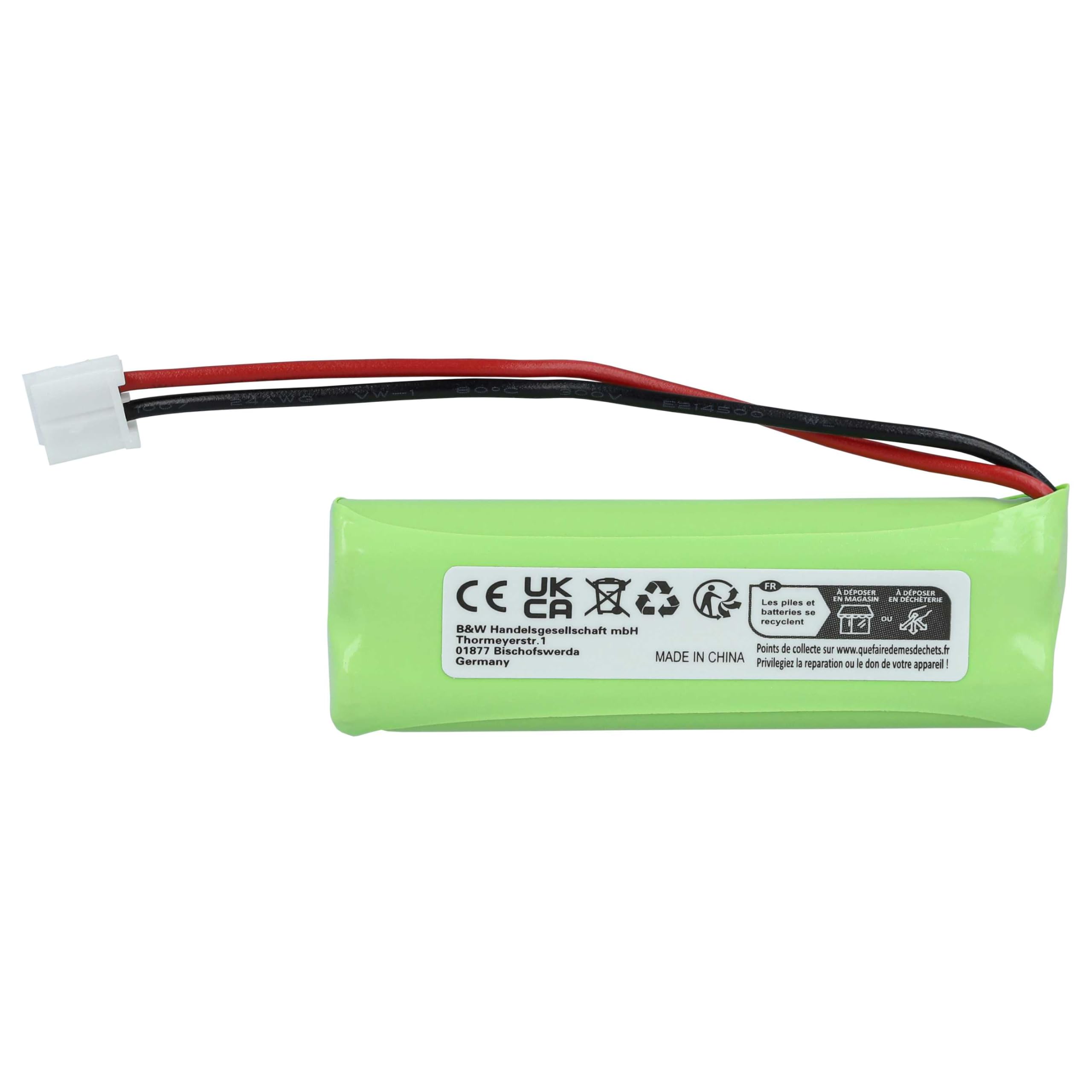 vhbw MD83242 batteria cordless Medion 500 mAh 2,4 V