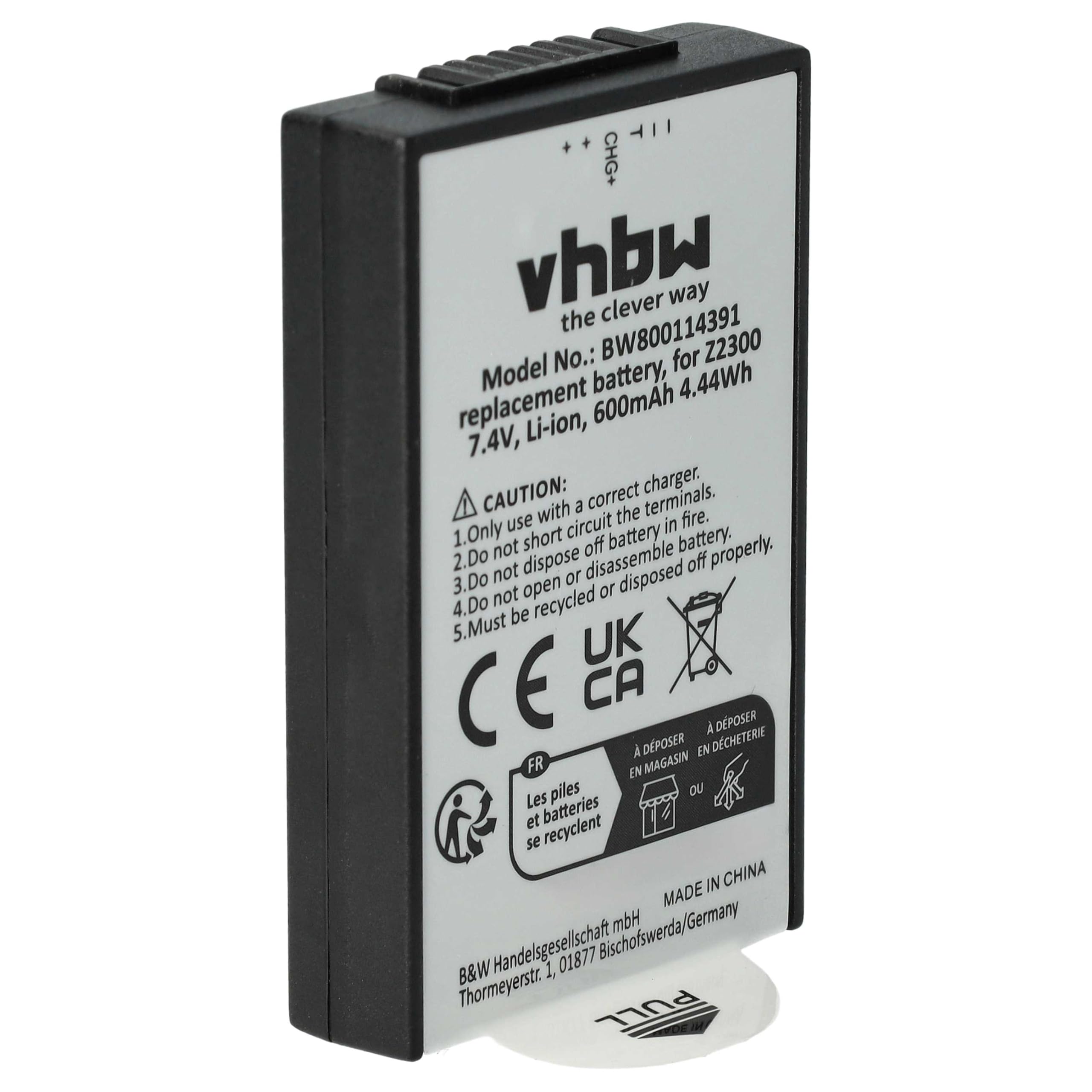 vhbw Batteria fotocamera CZA-05300 600mAh per Polaroid Z230E